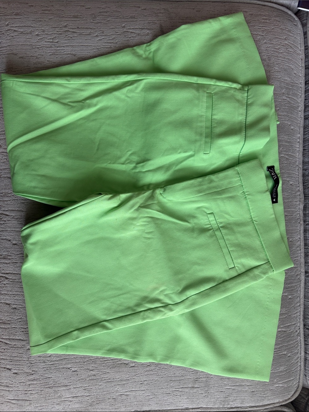 Zara Lime Green Boot Cut Pants